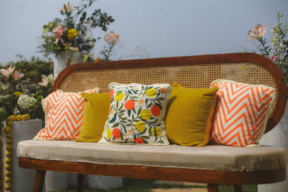 Lounge and Floral detail — Brunch decor — Alila Diwa Goa